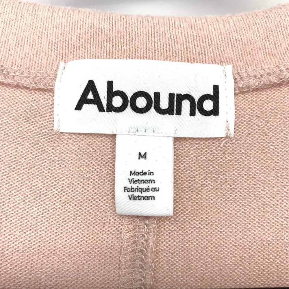 Abound V-Neck Short Sleeve T-Shirt Womens Size Medium Pink